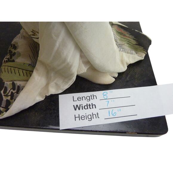 Vintage Japanese Geisha Doll Oyama Black Kimono - Picture 7 of 7